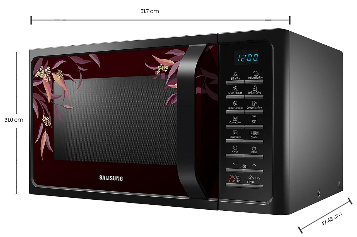 Samsung 28 L SlimFry Convection Microwave Oven MC28H5025VR